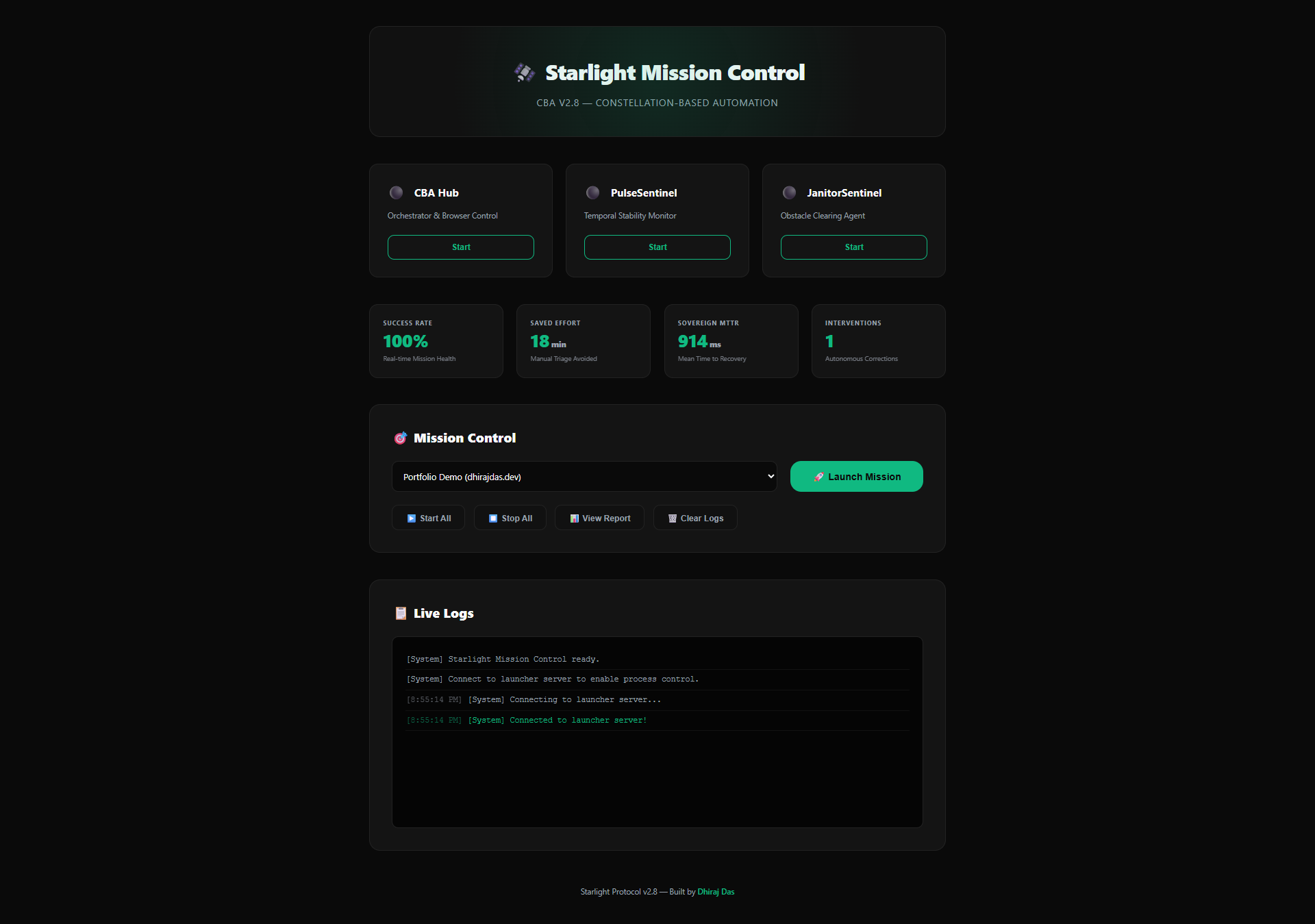Beyond the Black Box: Visualizing Autonomous Intelligence with Starlight Mission Control